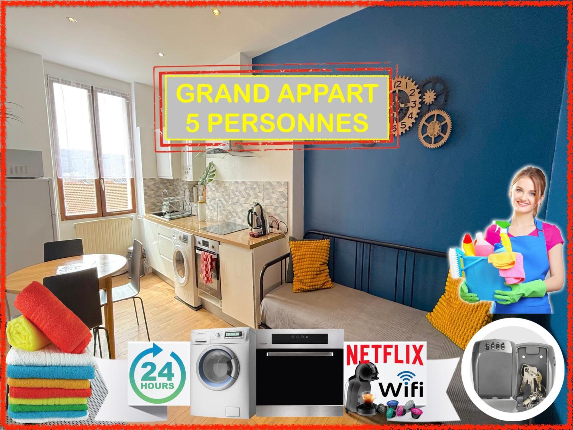 012 Chic & Cosy F2 34M2 Hypercentre Wifi Smart Tv Netflix Appartement Saint-Etienne  Buitenkant foto